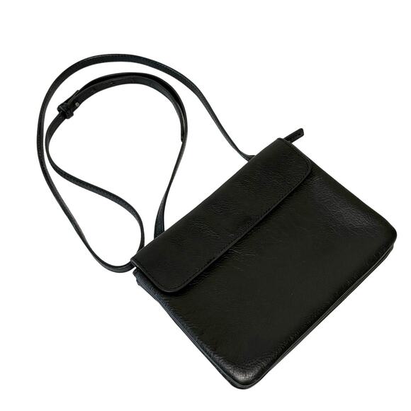 J. Jill Pebbled Leather Crossbody Bag | Black | Adjustable Strap Purse | EUC - Picture 1 of 10
